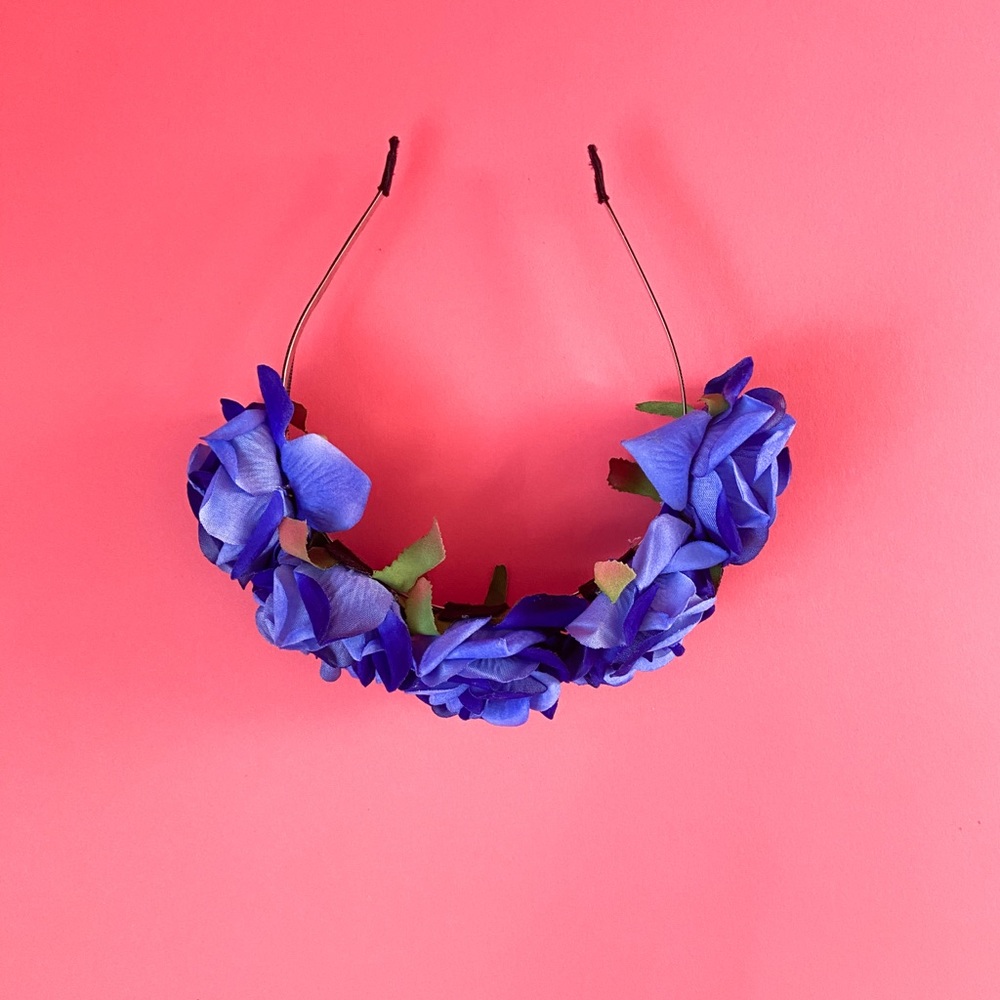 Blue Roses Headband - Picture 8 of 8
